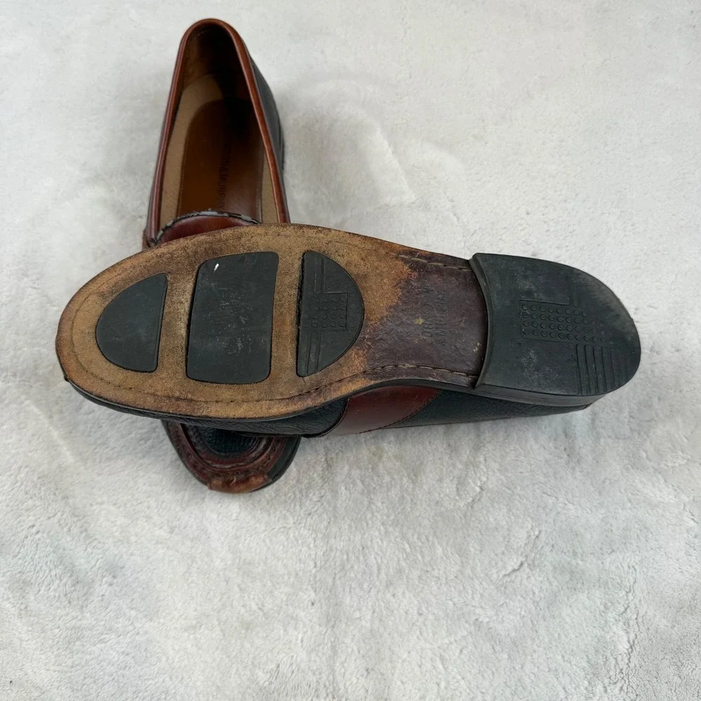Johnston & Murphy Mens Tassel Kiltie Loafers Two‎ Tone Leather 9.5M 20-0592